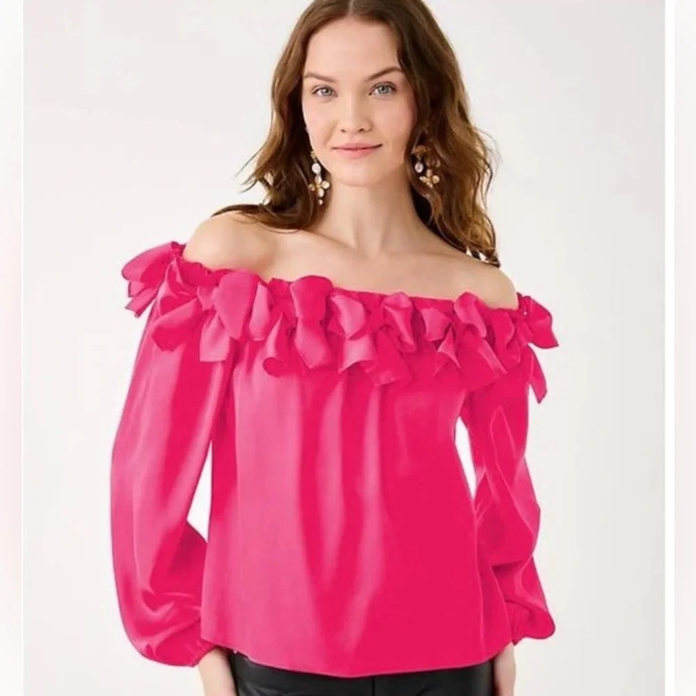 Lilly Pulitzer Analea Off the Shoulder Top - Picture 1 of 8